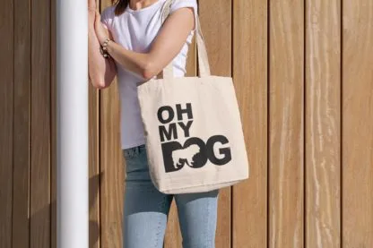 Oh My Dog! English Bulldog Owner Gift: Premium Cotton Tote Bag. Heavyweight 100% Cotton - Image 3