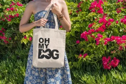 Oh My Dog! Husky Owner Gift: Premium Cotton Tote Bag. Heavyweight 100% Cotton - Image 4