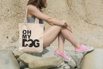 Oh My Dog! English Bulldog Owner Gift: Premium Cotton Tote Bag. Heavyweight 100% Cotton - Image 4