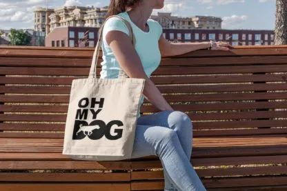 Oh My Dog! Rottweiler "Rottie' Owner Gift: Premium Cotton Tote Bag. Heavyweight 100% Cotton - Image 2