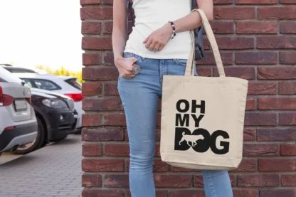 Oh My Dog! Rottweiler "Rottie' Owner Gift: Premium Cotton Tote Bag. Heavyweight 100% Cotton - Image 5
