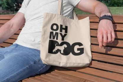 Oh My Dog! Schnauzer Owner Gift: Premium Cotton Tote Bag. Heavyweight 100% Cotton
