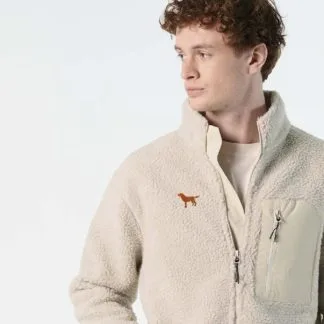 Fox Red Labrador Retriever owner gift clothing gifts embroidered unisex heavyweight sherpa fleece jacket.