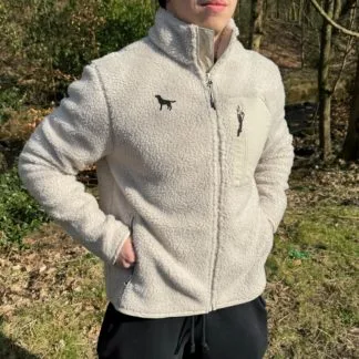 Black Labrador Retriever owner gift clothing gifts embroidered unisex heavyweight sherpa fleece jacket.