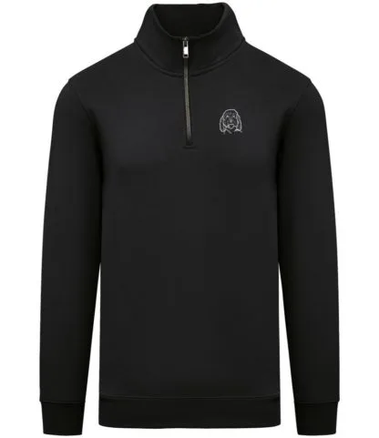 Cockapoo Clothing Gifts Embroidered Unisex Eco-Friendly 1/4 Zip High Neck Heavyweight Sweatshirt From The House Of Dog. - Image 6