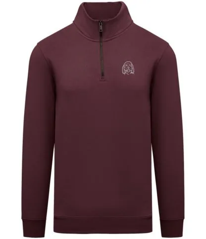 Cockapoo Clothing Gifts Embroidered Unisex Eco-Friendly 1/4 Zip High Neck Heavyweight Sweatshirt From The House Of Dog. - Image 7