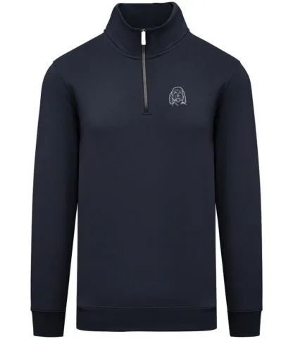 Cockapoo Clothing Gifts Embroidered Unisex Eco-Friendly 1/4 Zip High Neck Heavyweight Sweatshirt From The House Of Dog. - Image 8