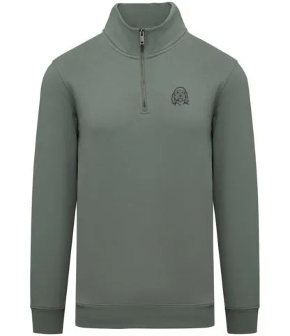 Cockapoo Clothing Gifts Embroidered Unisex Eco-Friendly 1/4 Zip High Neck Heavyweight Sweatshirt From The House Of Dog. - Image 9