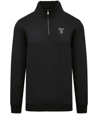 Whippet Italian Greyhound Clothing Gifts Embroidered Unisex Eco-Friendly 1/4 Zip High Neck Heavyweight Sweatshirt From The House Of Dog. - Image 9