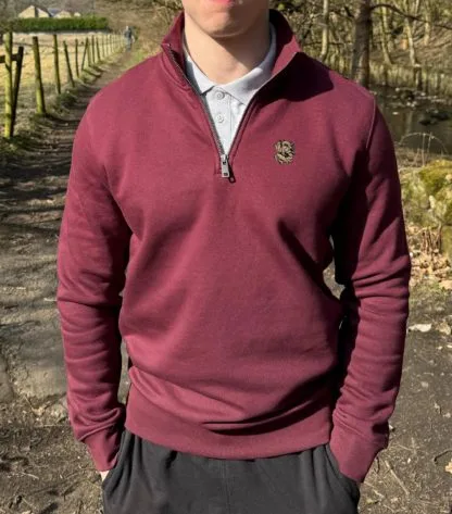 Golden Retriever Clothing Gifts Embroidered Unisex Eco-Friendly 1/4 Zip High Neck Heavyweight Sweatshirt From The House Of Dog. - Image 4