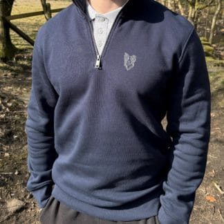 Border Collie Sheepdog Clothing Gifts Embroidered Unisex Eco-Friendly 1/4 Zip High Neck Heavyweight Sweatshirt From The House Of Dog.