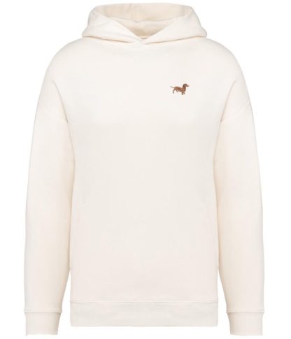 Dachshund Doxie Sausage Dog Clothing Gifts Embroidered Unisex Eco-Friendly Super Heavyweight Hooded Sweatshirt From The House Of Dog. - Image 6