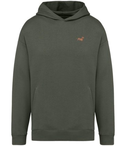Dachshund Doxie Sausage Dog Clothing Gifts Embroidered Unisex Eco-Friendly Super Heavyweight Hooded Sweatshirt From The House Of Dog. - Image 9