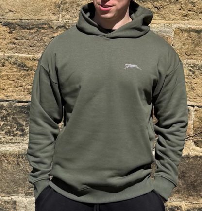 Greyhound Lurcher Sighthound Clothing Gifts Embroidered Unisex Eco-Friendly Super Heavyweight Hooded Sweatshirt From The House Of Dog.