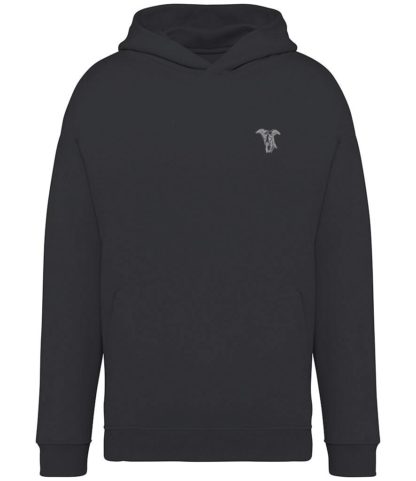 Whippet Italian Greyhound Clothing Gifts Embroidered Unisex Eco-Friendly Super Heavyweight Hooded Sweatshirt From The House Of Dog. - Image 6