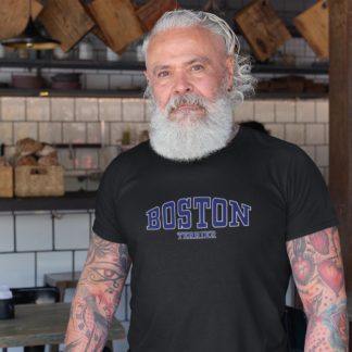 Boston Terrier Clothing Gift Printed Heavyweight Organic Cotton T-Shirt, From The House Of Dog.