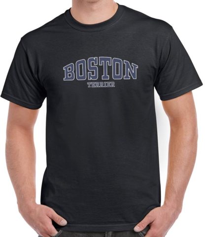 Boston Terrier Clothing Gift Printed Heavyweight Organic Cotton T-Shirt, From The House Of Dog. - Image 9