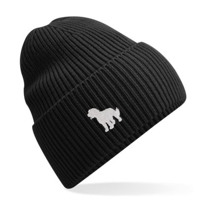 Cockapoo Owner Clothing Gifts.  Oversized Cuffed Beanie Ski Hat From The House Of Dog. - Image 5