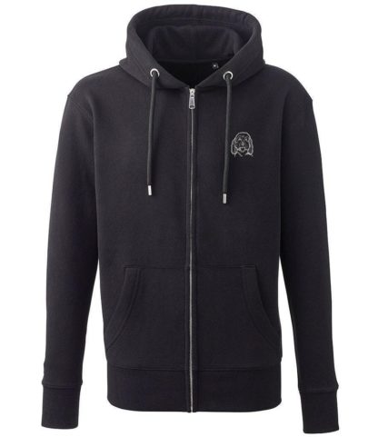 Cockapoo hoody clothing gifts embroidered unisex organic full zip hoodie.