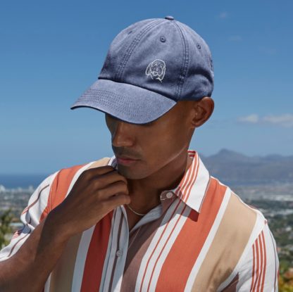 The House Of Dog: Cockapoo Owner Gift. Distressed Vintage Washed 100% Heavyweight Brushed Cotton Embroidered Low Profile Baseball Cap. - Image 3