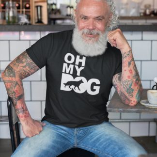 Oh My Dog! German Shepherd Owner Clothing Gifts Printed Heavyweight Organic Cotton T-shirt Gift From The House Of Dog.