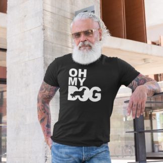  Oh My Dog! Cavalier King Charles Spaniel Owner Clothing Gifts Printed Heavyweight Organic Cotton T-shirt Gift From The House Of Dog.