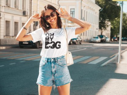 Oh My Dog! German Shepherd Owner Clothing Gifts Printed Heavyweight Organic Cotton T-shirt Gift From The House Of Dog. - Image 3