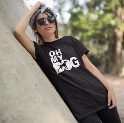 Oh My Dog! German Pointer Owner Clothing Gifts Printed Heavyweight Organic Cotton T-shirt Gift From The House Of Dog. - Image 9