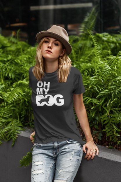  Oh My Dog! Cavalier King Charles Spaniel Owner Clothing Gifts Printed Heavyweight Organic Cotton T-shirt Gift From The House Of Dog. - Image 7