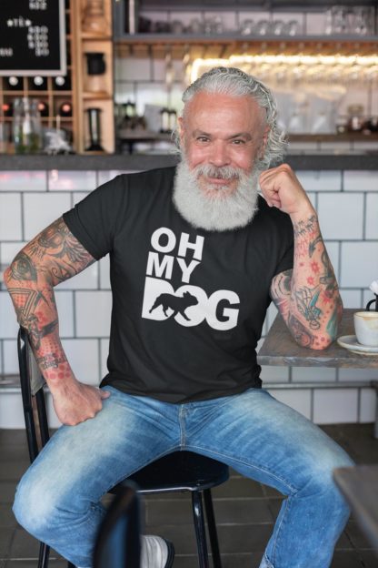 Oh My Dog! French Bulldog Owner Clothing Gifts Printed Heavyweight Organic Cotton T-shirt Gift From The House Of Dog.
