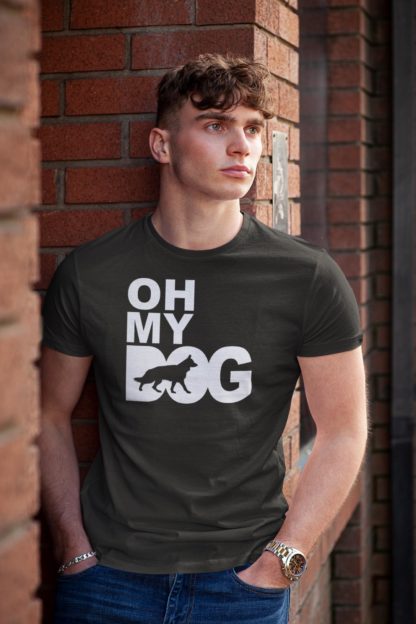Oh My Dog! German Shepherd Owner Clothing Gifts Printed Heavyweight Organic Cotton T-shirt Gift From The House Of Dog. - Image 8