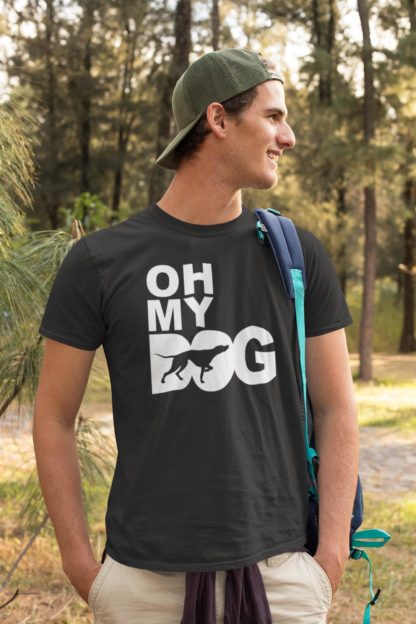 Oh My Dog! English Pointer Owner Clothing Gifts Printed Heavyweight Organic Cotton T-shirt Gift From The House Of Dog.