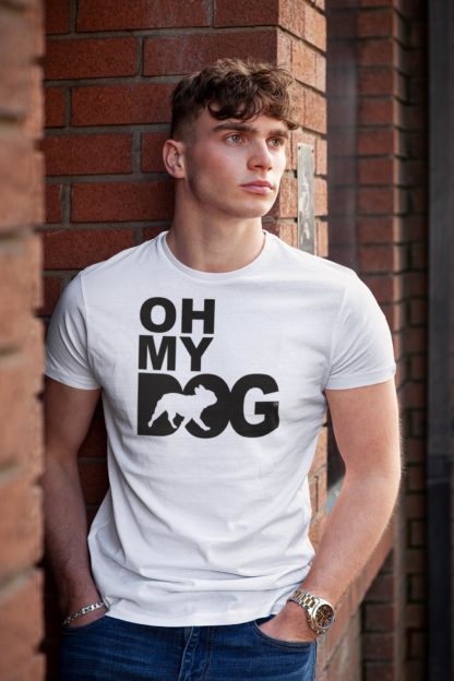 Oh My Dog! French Bulldog Owner Clothing Gifts Printed Heavyweight Organic Cotton T-shirt Gift From The House Of Dog. - Image 6