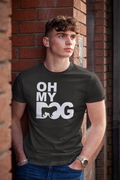 Oh My Dog! English Bulldog Owner Clothing Gifts Printed Heavyweight Organic Cotton T-shirt Gift From The House Of Dog.
