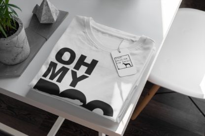 Oh My Dog! English Pointer Owner Clothing Gifts Printed Heavyweight Organic Cotton T-shirt Gift From The House Of Dog. - Image 6