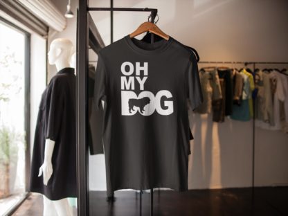 Oh My Dog! English Bulldog Owner Clothing Gifts Printed Heavyweight Organic Cotton T-shirt Gift From The House Of Dog. - Image 4