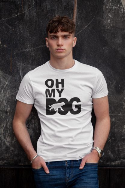 Oh My Dog! English Springer Spaniel Owner Clothing Gifts Printed Heavyweight Organic Cotton T-shirt Gift From The House Of Dog. - Image 8