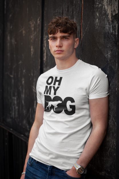 Oh My Dog! English Pointer Owner Clothing Gifts Printed Heavyweight Organic Cotton T-shirt Gift From The House Of Dog. - Image 7