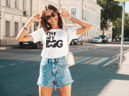 Oh My Dog! English Pointer Owner Clothing Gifts Printed Heavyweight Organic Cotton T-shirt Gift From The House Of Dog. - Image 8