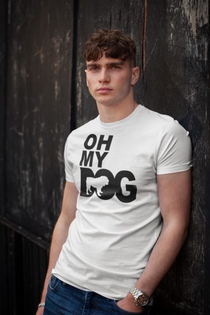Oh My Dog! English Bulldog Owner Clothing Gifts Printed Heavyweight Organic Cotton T-shirt Gift From The House Of Dog. - Image 6