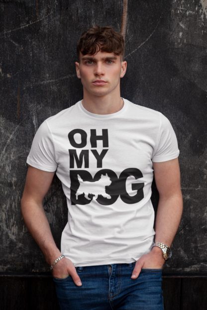Oh My Dog! Cairn Terrier Owner Clothing Gift Printed Heavyweight Organic Cotton T-shirt Gift From The House Of Dog. - Image 2