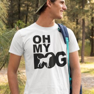 Oh My Dog! Boxer Owner Clothing Gift Printed Heavyweight Organic Cotton T-shirt Gift From The House Of Dog.