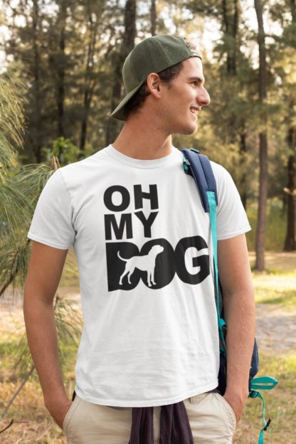Oh My Dog! Boxer Owner Clothing Gift Printed Heavyweight Organic Cotton T-shirt Gift From The House Of Dog.