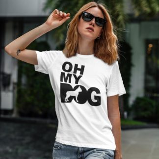  Oh My Dog! Boston Terrier Owner Clothing Gift Printed Heavyweight Organic Cotton T-shirt Gift From The House Of Dog.