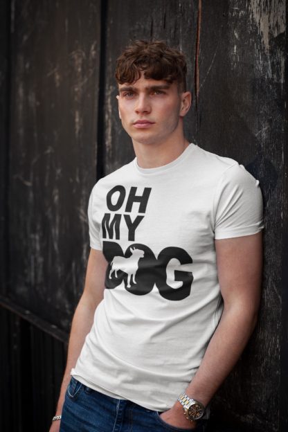 Oh My Dog! Bull Terrier Owner Clothing Gift Printed Heavyweight Organic Cotton T-shirt Gift From The House Of Dog. - Image 5