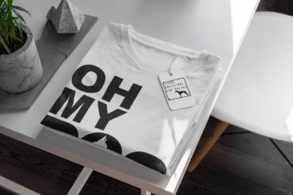  Oh My Dog! Boston Terrier Owner Clothing Gift Printed Heavyweight Organic Cotton T-shirt Gift From The House Of Dog. - Image 3