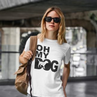 Oh My Dog! Border Terrier Owner Clothing Gift Printed Heavyweight Organic Cotton T-shirt Gift From The House Of Dog.