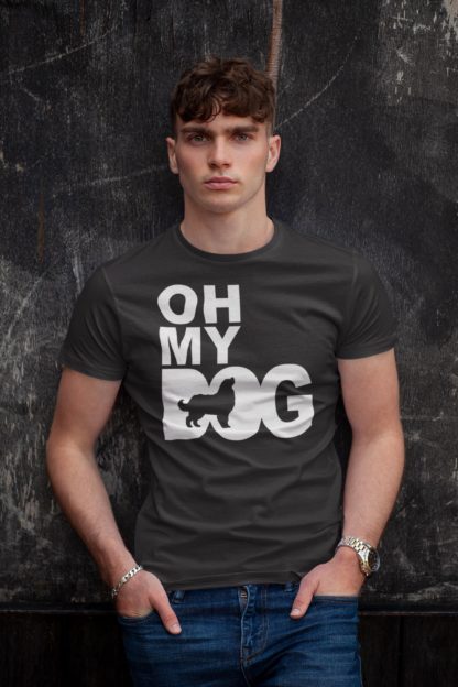 Oh My Dog! Bernese Mountain Dog Owner Clothing Gift Printed Heavyweight Organic Cotton T-shirt Gift From The House Of Dog. - Image 3