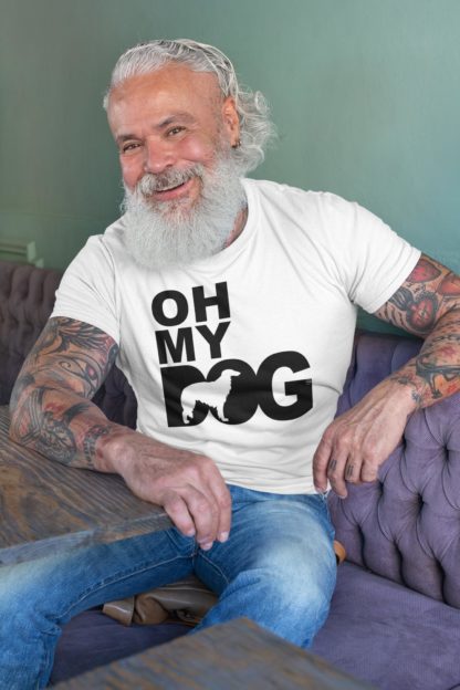 Oh My Dog! Borzoi Owner Clothing Gift Printed Heavyweight Organic Cotton T-shirt Gift From The House Of Dog. - Image 6