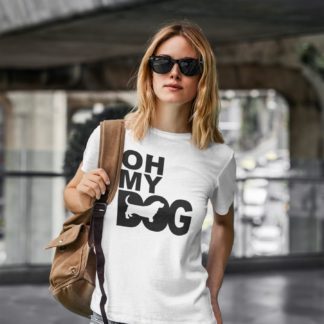 Oh My Dog! Basset Hound Owner Clothing Gift Printed Heavyweight Organic Cotton T-shirt Gift From The House Of Dog.